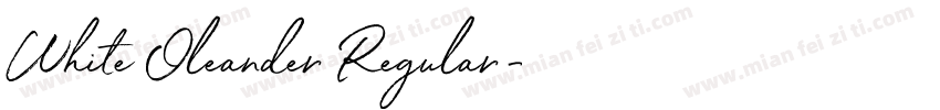 White Oleander Regular字体转换